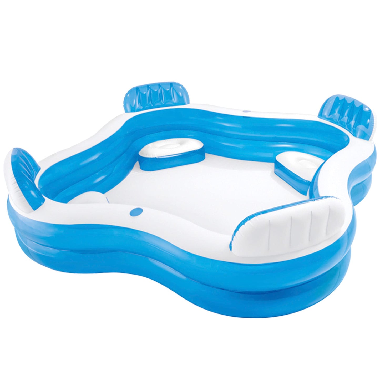 Intex 56475Ep Swim Center Family Lounge Inflatable Pool, 90'' X 90'' X 26'', For Ages 3+