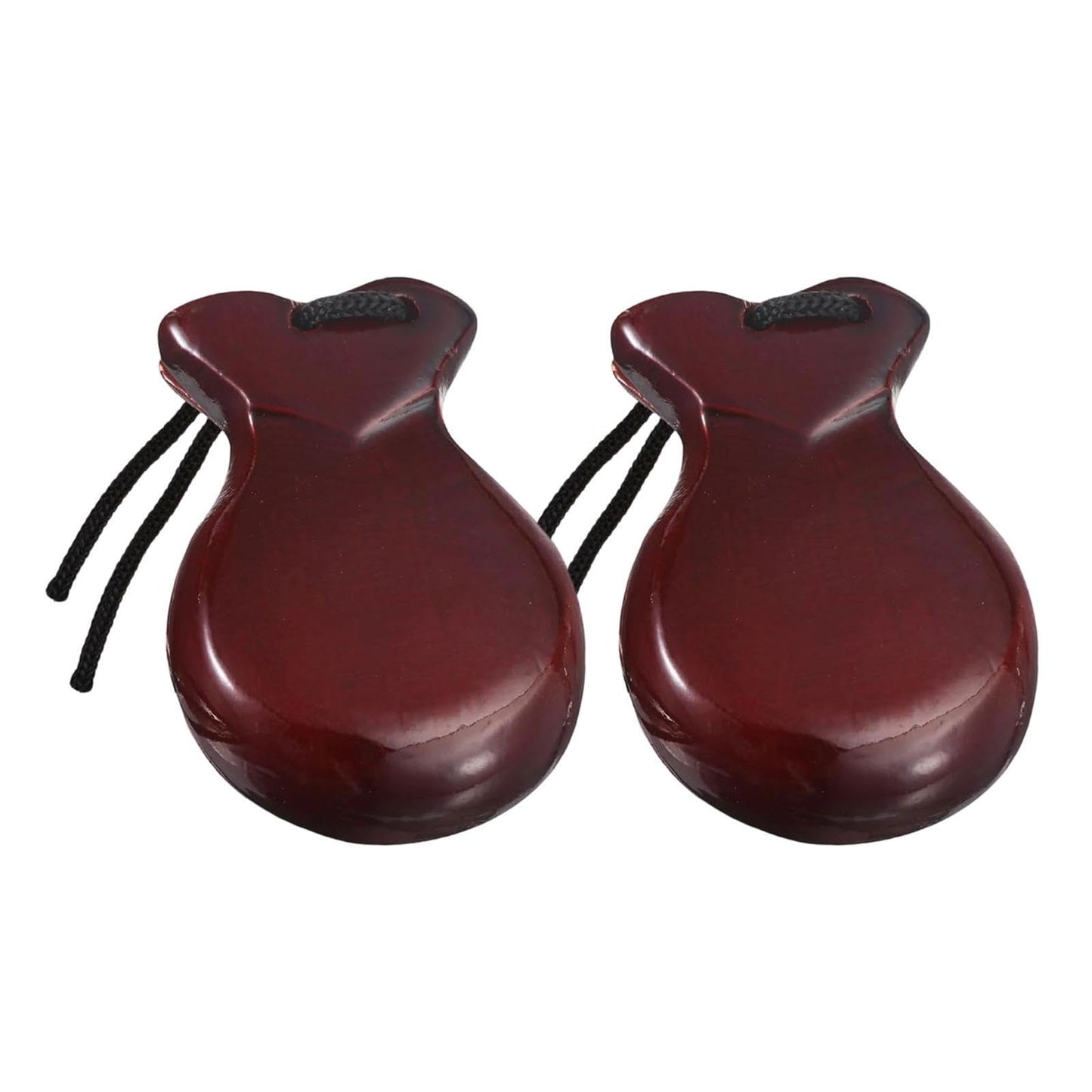 Calandis 2Pcs Spanish Castanets Music Instrument For Classical Music Stage Folk Tunes Brown | Sets & Kits | Drums | Percussion |