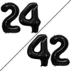 Goer Number 24 Balloons For 24Th Birthday Party Decorations,42 Inch Jumbo Foil Helium 42 Balloons For 42Nd Birthday Party Decoration (Black)