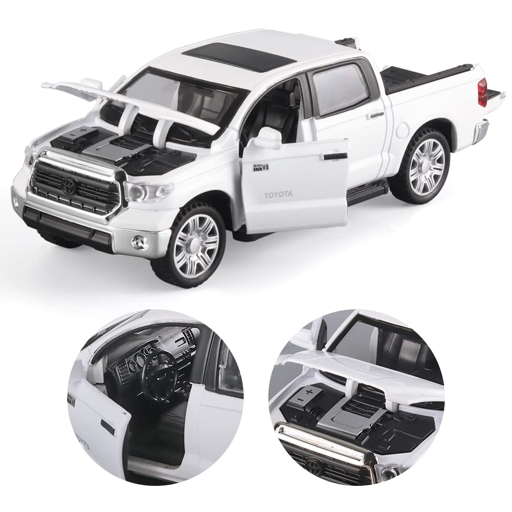OANMYJJO Toy Pickup Trucks for Boys 1/32 Tundra Diecast Cars Model
