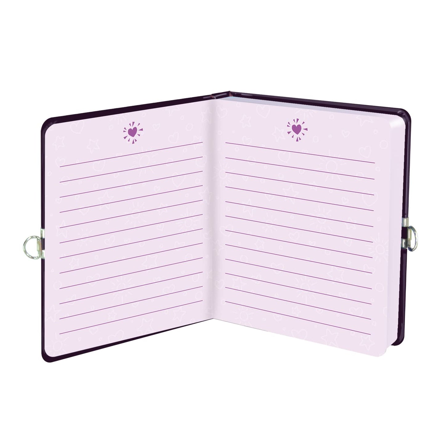 Peaceable Kingdom 6.25' Lock And Key, Lined Page Diary For Kids - Be Kind