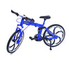 Ailejia Finger Racing Bicycle Mountain Bike Cake Topper Mini Dirt Bike Bicycle Model Cool Boy Toy (Blue)