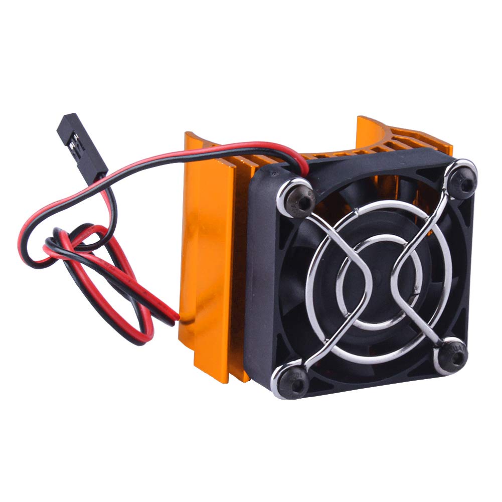 HobbyPark Aluminum Heat Sink with 5V Cooling Fan fit 540 550 3650 Size Brushless Engine Motor Heatsink for 1/10 RC Car Truck Bug