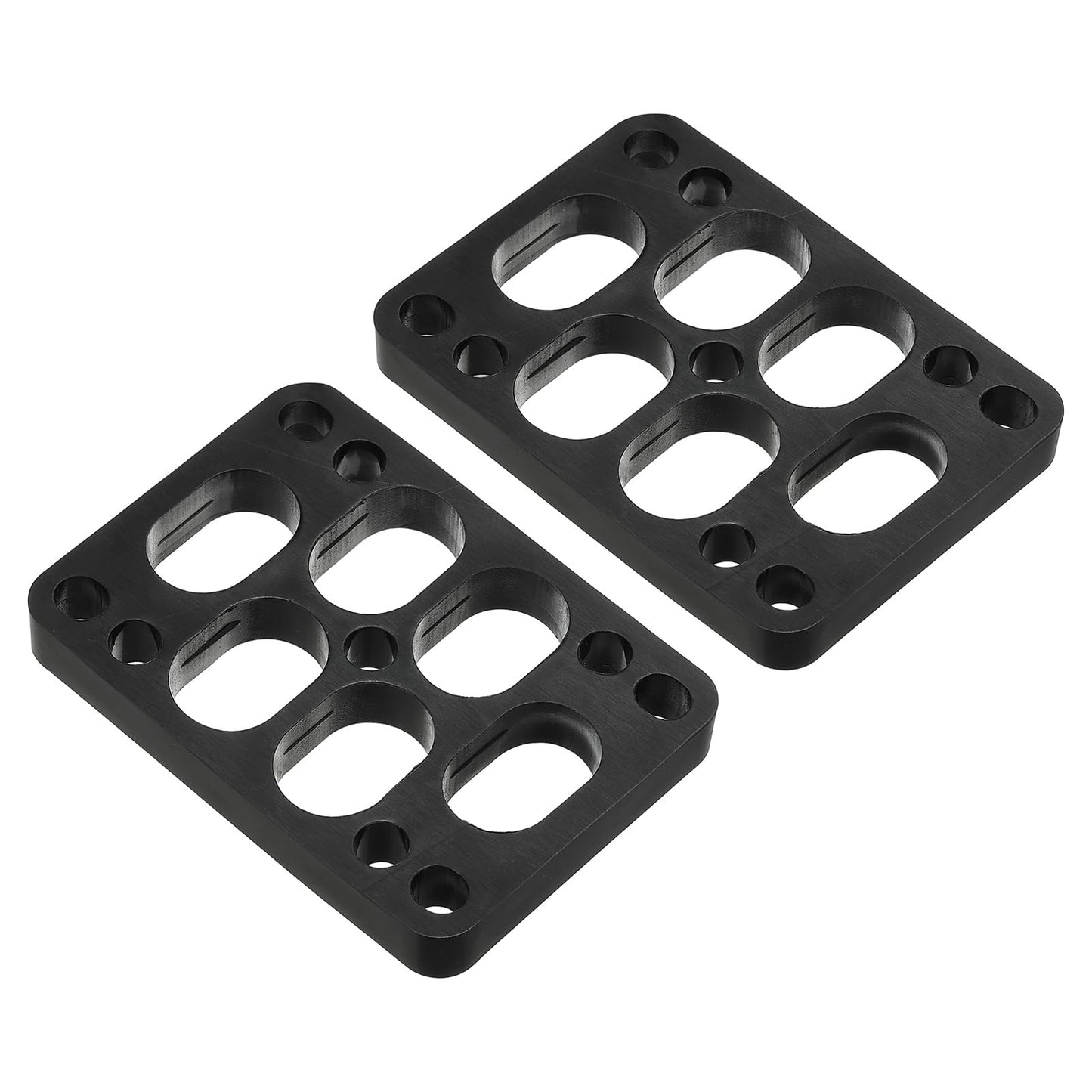 PATIKIL 3/8 Skateboard Riser Pads, 2 Pack PU 3x2 Skateboard Riser Pads Angled Wedge Shock Pads for Skateboard Truck, Black
