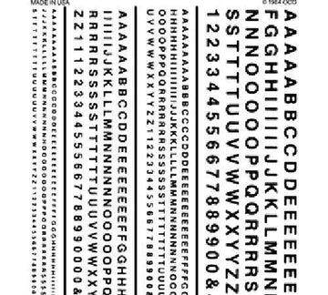 Woodland Scenics Railroad Gothic Letters - Black, Model SG_B000BRJCEM_US