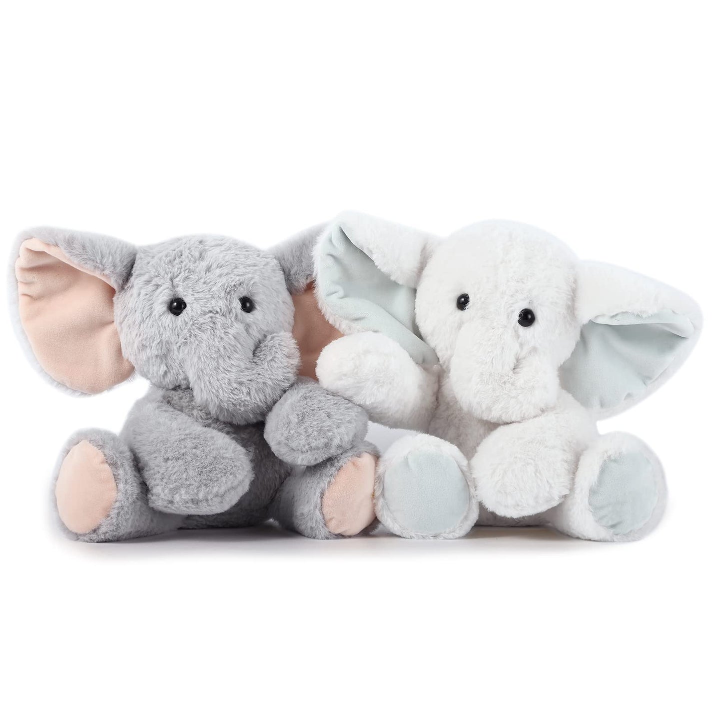 Tcbunny Baby Elephant Bedtime Stuffed Animal Plush Toy 11', Kids, Aichie (Grey)