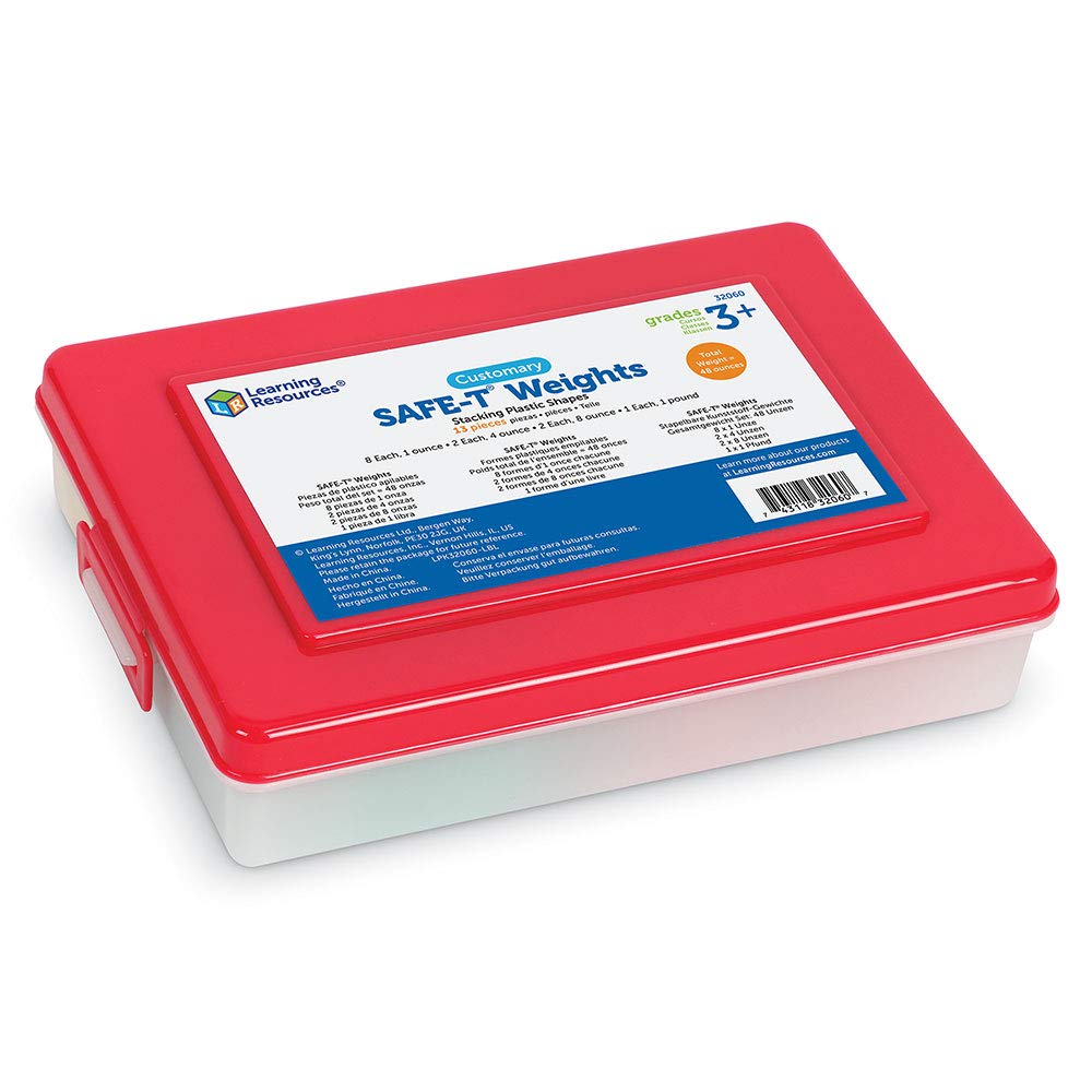 Learning Resources Customary SAFE-T Weight Set, 13 Pieces