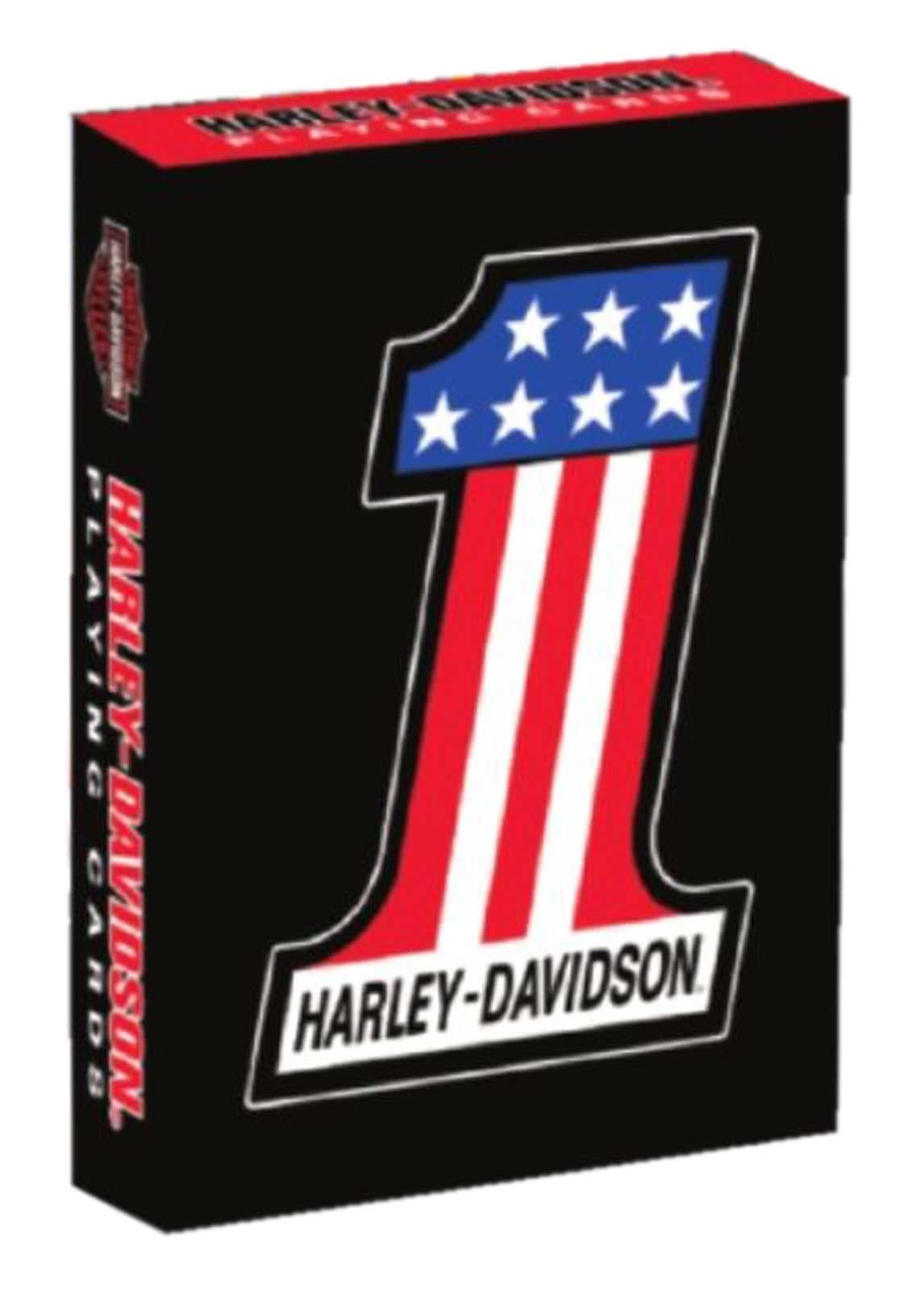 Harley-Davidson #1 RWB Logo Standard Size enhanced Playing Card Deck 638D