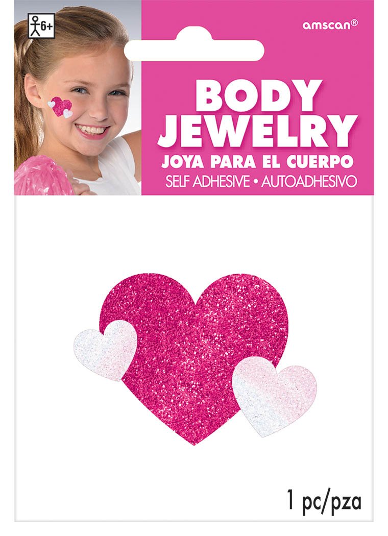 Sparkling Pink Spirit Glitter Body Jewelry (5' X 3.5') Pack Of 1 - Ideal For Festivals And Parties