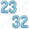 Goer Number 23 Balloons For 23Rd Birthday Party Decorations,42 Inch Jumbo Foil Helium 32 Balloons For 32Nd Birthday Party Decoration (Light Blue)