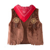 Lxkikmm May'S Baby Western Cowboy Style Kids Costume Vest Cosplay Costume 9-18 Months