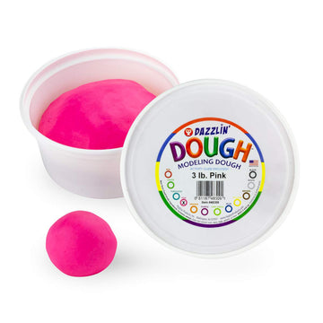 Hygloss Pink Play Modeling Dough - 3 lb, Unscented, Safe & Non-Toxic for Kids Arts & Crafts, Classroom Supplies, Party Favors