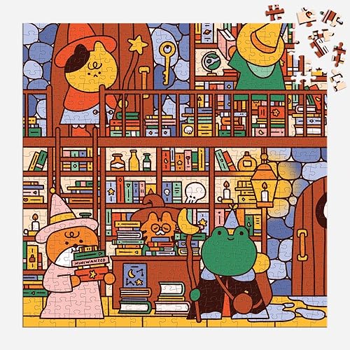 Mudpuppy'S The Wizard'S Library 500 Piece Family Puzzle, Colorful And Bold Illustrations, Provides Hours Of Puzzling Fun, Perfec