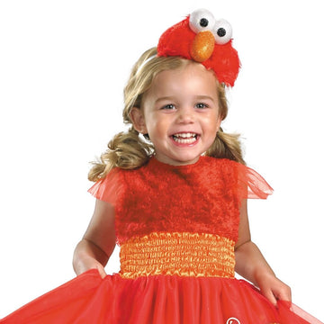 Sesame Street Frilly Elmo Costume, Official Elmo Halloween Outfit, Size (2T)