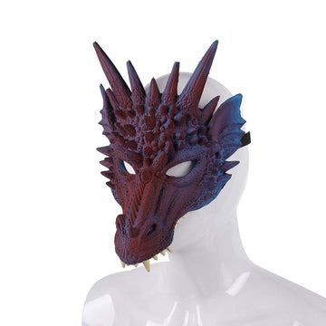 Himine Cosplay Mask Dragon's Head Mask for Festival Party Halloween (Purple)