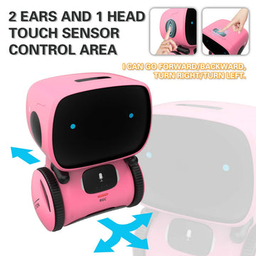 98K Kids Robot Toy, Smart Talking Robots Intelligent Partner and Teacher with Voice Control and Touch Sensor, Singing, Dancing,