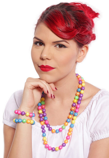 Rainbow Pop Beads - Fun 50s Retro Jewelry Crafting by Hey Viv !
