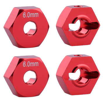 HobbyPark 14mm Aluminum Wheel Hex Parts for Arrma 1/10 Granite 4X4, Big Rock, Senton, Replacement of AR310871 (Red)