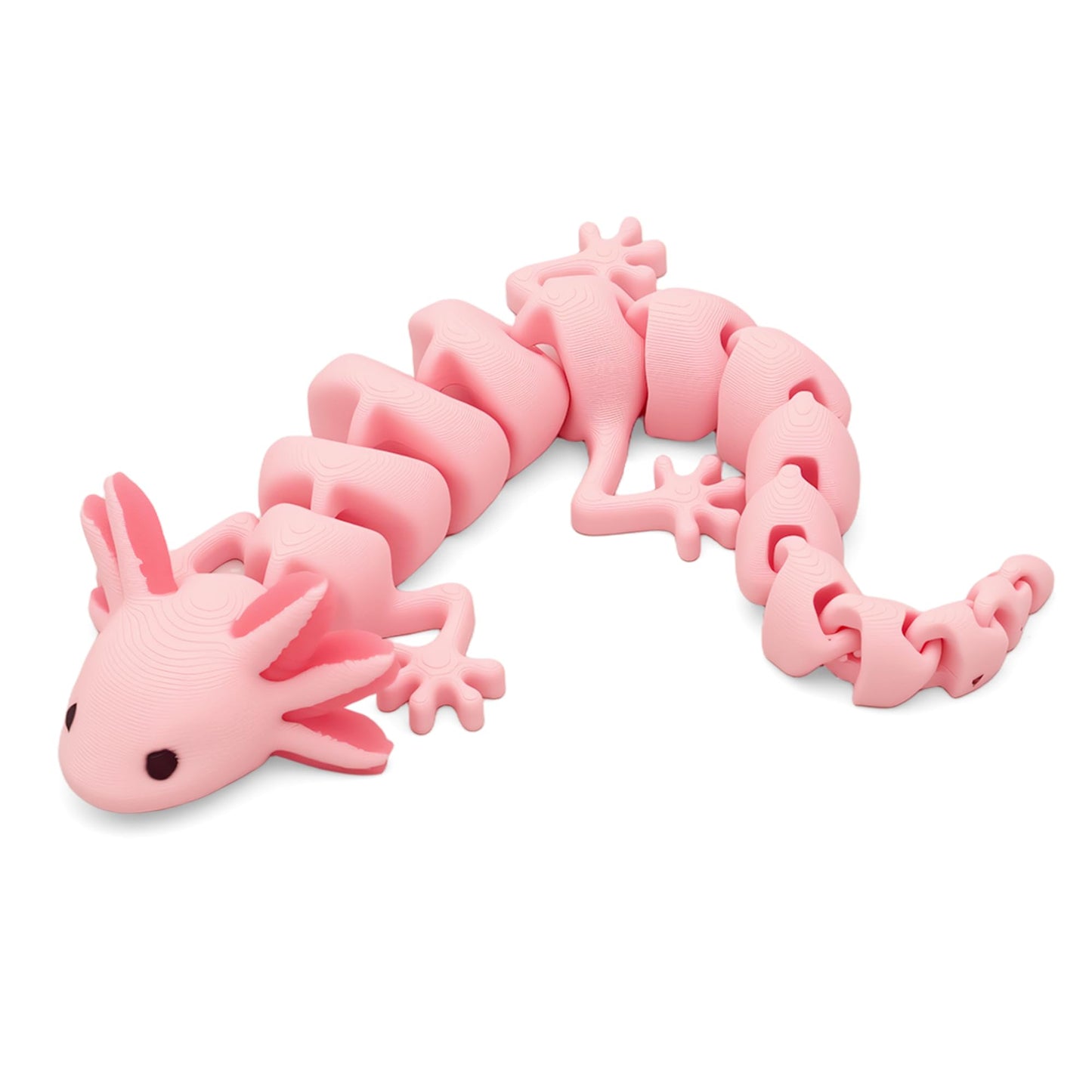 Yipintang 3D Printed Creature Flexible Animals - 7 Inches Fidget Animal for Desk D cor (Pink Axolotl)