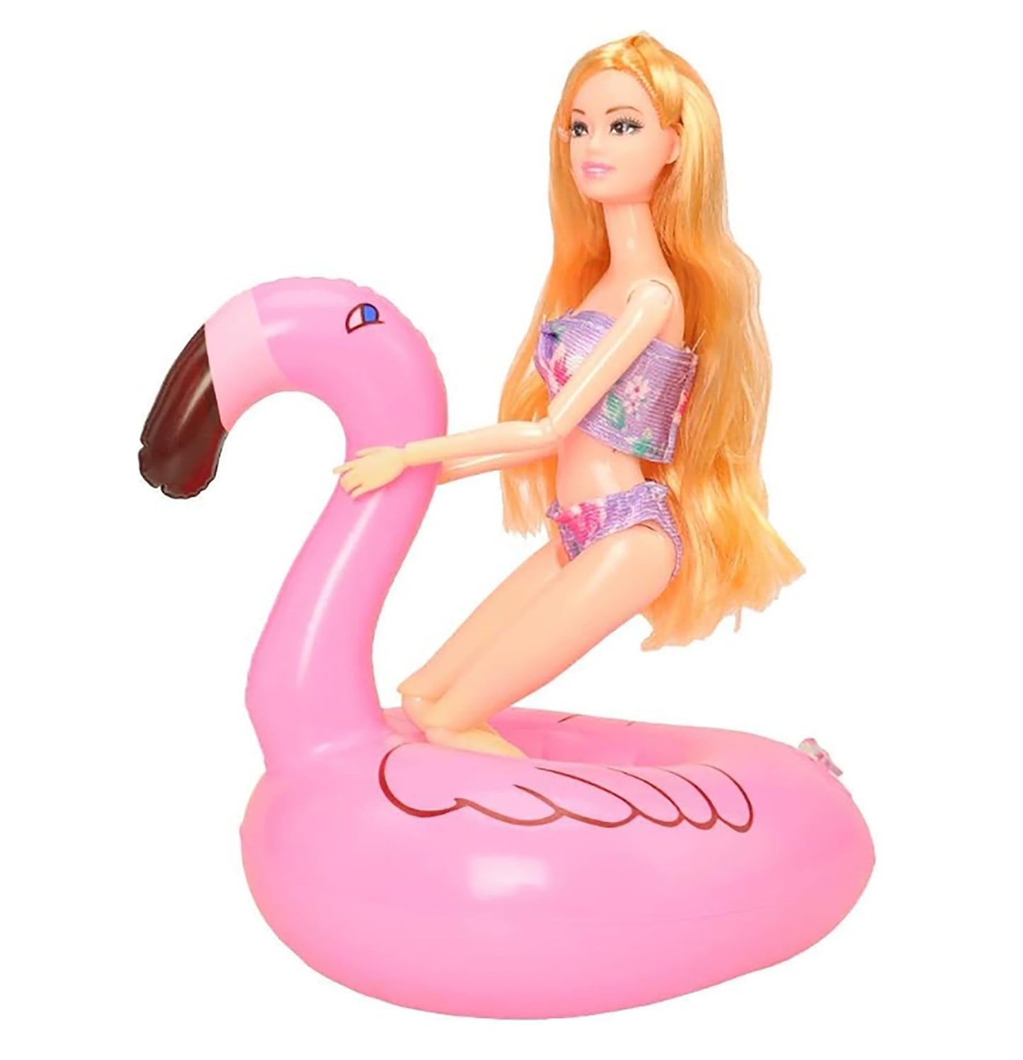 Pool Floaties For Girl Dolls, Fun Swimming Pool Party Ring Inflatable Drink Holder For11.5 Inch Dolls Pool Toys