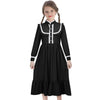 Todollcos Girlsharriet Tubman Costume Pioneer Colonial Dress Victoria Retro Rustic Skirt Kids Cosplay Outfits Party (Black, 140C