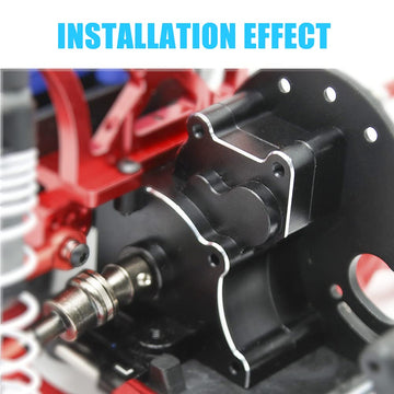 Globact Aluminum Transmission Case Gearbox With Aluminum Motor Plate And Arm Mounts Upgrade Parts For Traxxas Slash 2Wd Rustler