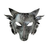 Qfyfgyt Halloween Performance Supplies Animal Wolf Head Mask Performance Accessories (Silver).