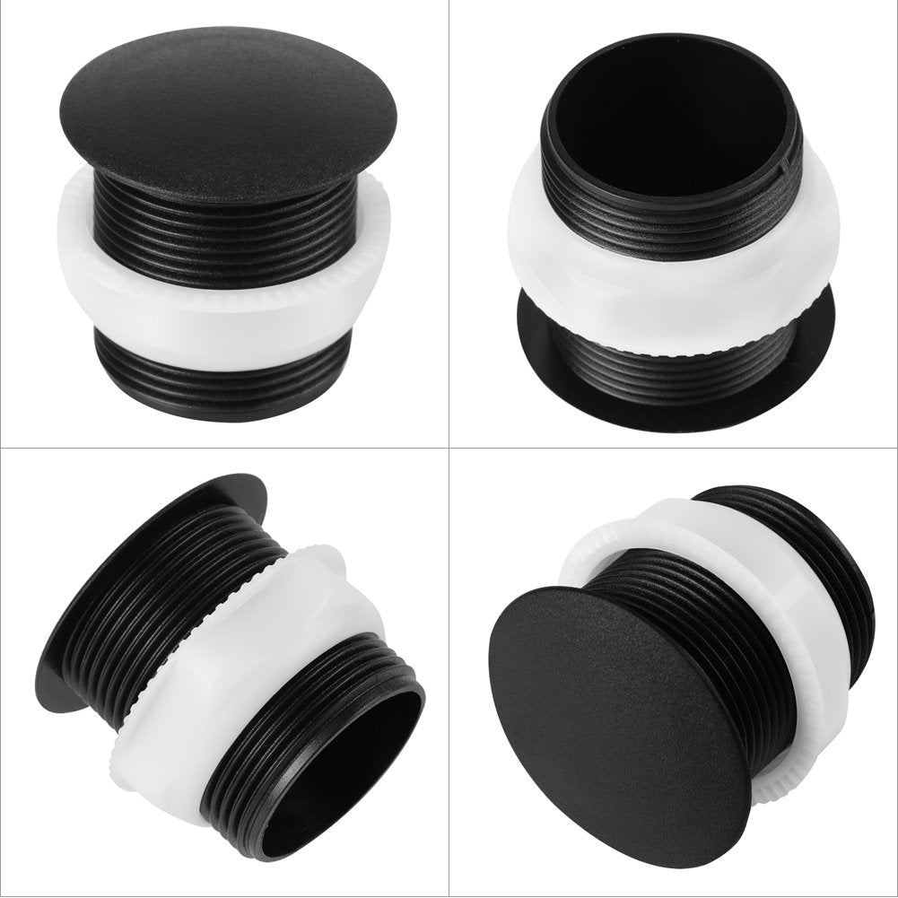 Walfront 10Pcs 28Mm Screw In Type Black Push Button Cover For Game