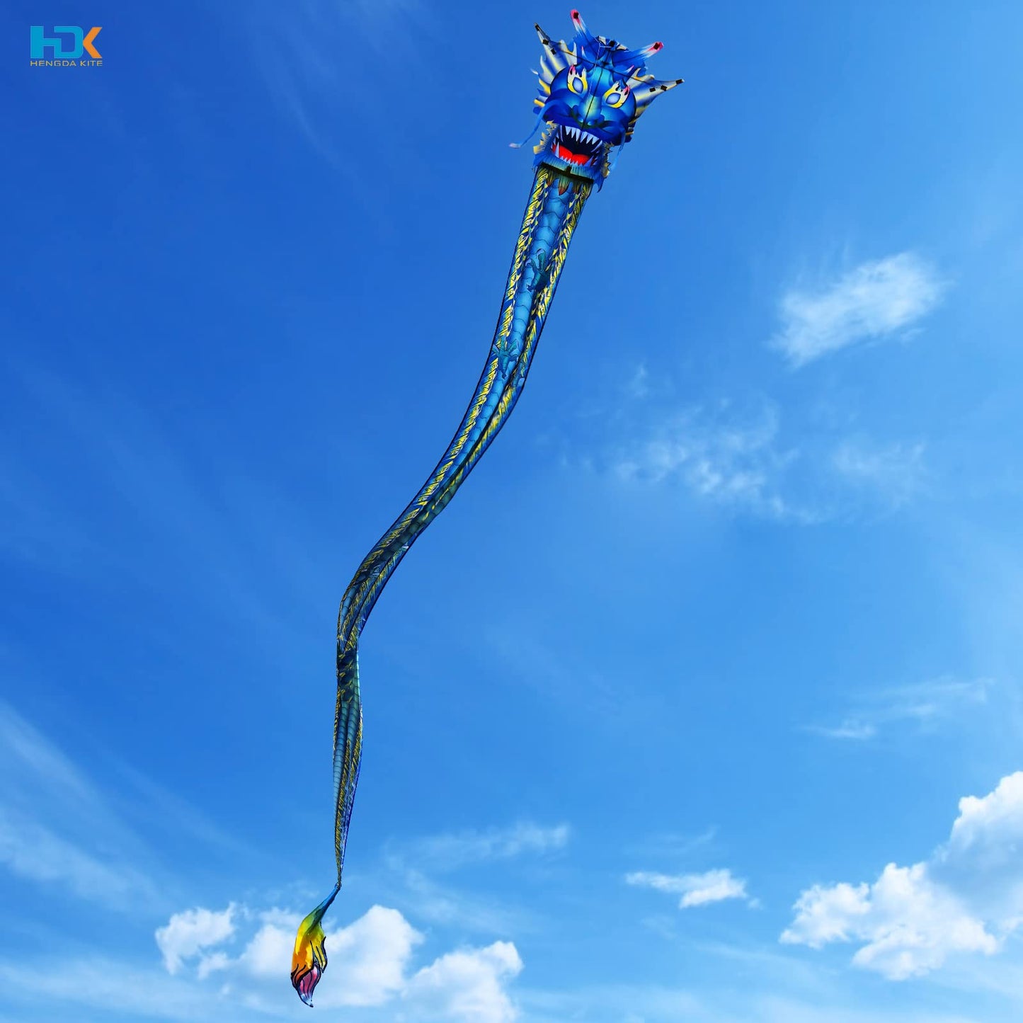 Hengda Kite Legendary Dragon Kite,Jade Dragon,For Kids And Adults,Easy To Fly,Excellent Fabric And Structure Design,Suitable For Square, Beach, Grass, Park,Excellent Gift,(35X157) In