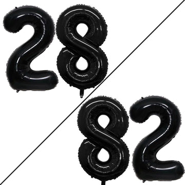 Goer Number 28 Balloons For 28Th Birthday Party Decorations,42 Inch Jumbo Foil Helium 82 Balloons For 82Nd Birthday Party Decoration (Black)