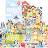 Horizon Group USA Bluey Sticker Playset with 35+ Reusable Puffy Stickers, Perfect for Kids, Travel & Screen-Free Fun