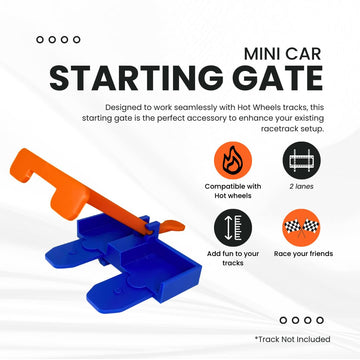 Starting Gate Compatible With Hot Wheels Racetracks | 2-Lane Launch Pad For Toy Tracks | Create Epic Racetracks | Made In Usa (S