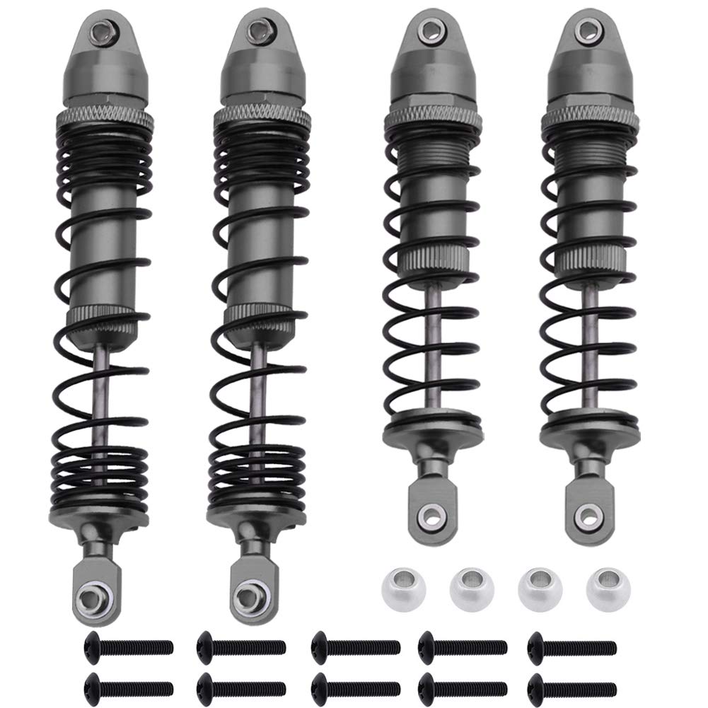 HobbyPark Aluminum Shocks for 1/10 Traxxas Slash Rustler Stampede 2WD 4x4 Hoss Bandit VXL Upgrades Shock Absorber Damper Set, Re
