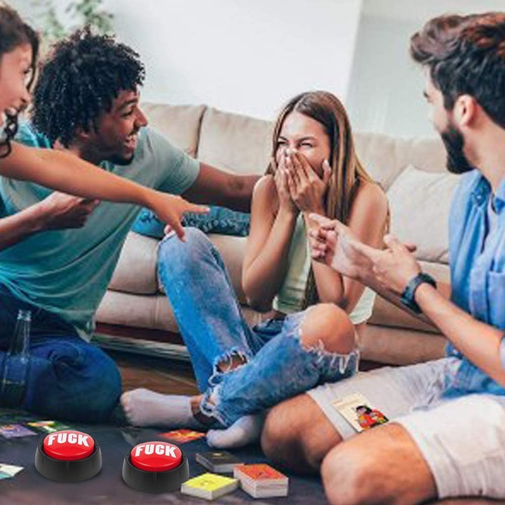 Mealivos Talking Button,Button-Complete Red/Black (Fuck)