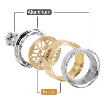 Injora Moduwheel 1.3    Negative Offset Brass & Aluminum Beadlock Wheels Rim For 1/18 1/24 Rc Crawlers Trx4M Scx24 Upgrade