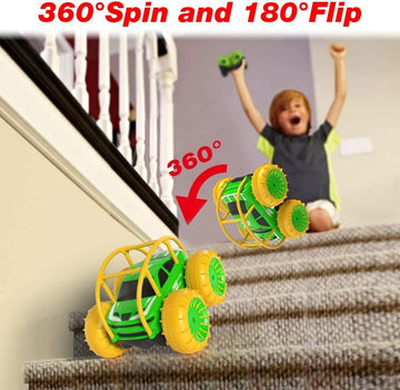 MaxTronic Amphibious Remote Control Car,Rechargeable RC Cars Toy 360 Flips Rotation Stunt Crawler 15KM/H 4WD All Terrain Outdoor