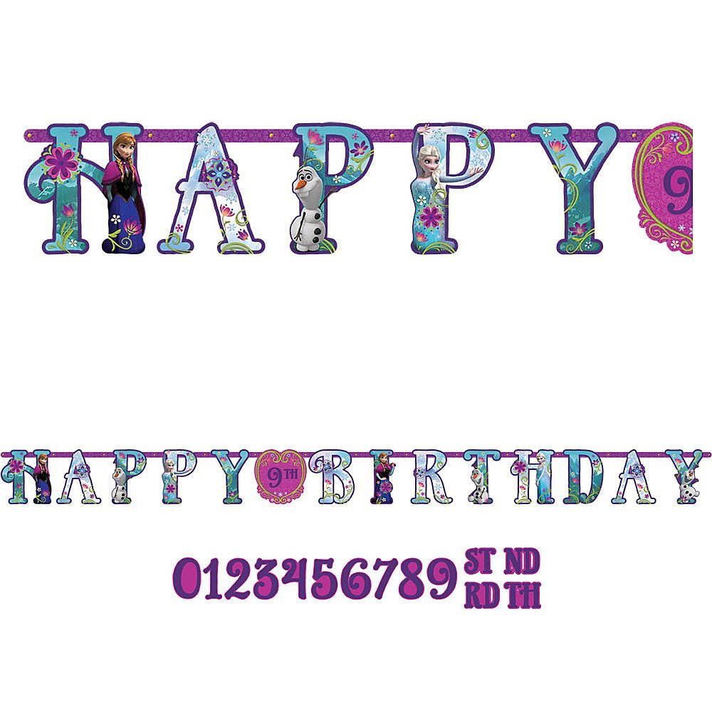 American Greetings Disney Frozen, Add-an-Age Birthday Party Banner