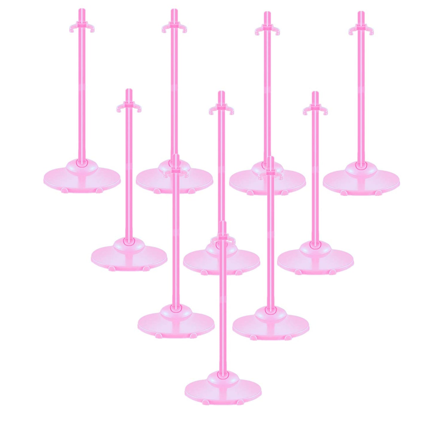 U.Will 10 Pcs Doll Stands Display Holders Doll Stands Doll Mini Display Stand Doll Support Frame Toy Doll Accessories Prop Up 11 To 13 Inch Dolls And Action Figures Doll Accessories,Light Pink