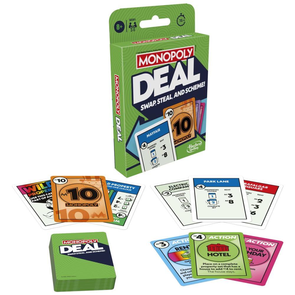 Monopoly Deal Card Game, For 8 Years To 99 Years