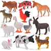 Zcpotizi 12 Pack Large Farm Animals Toys For Kids 3-5 Year Old Toddlers Realistic Plastic Farm Animal Figures Playset Animal Pou