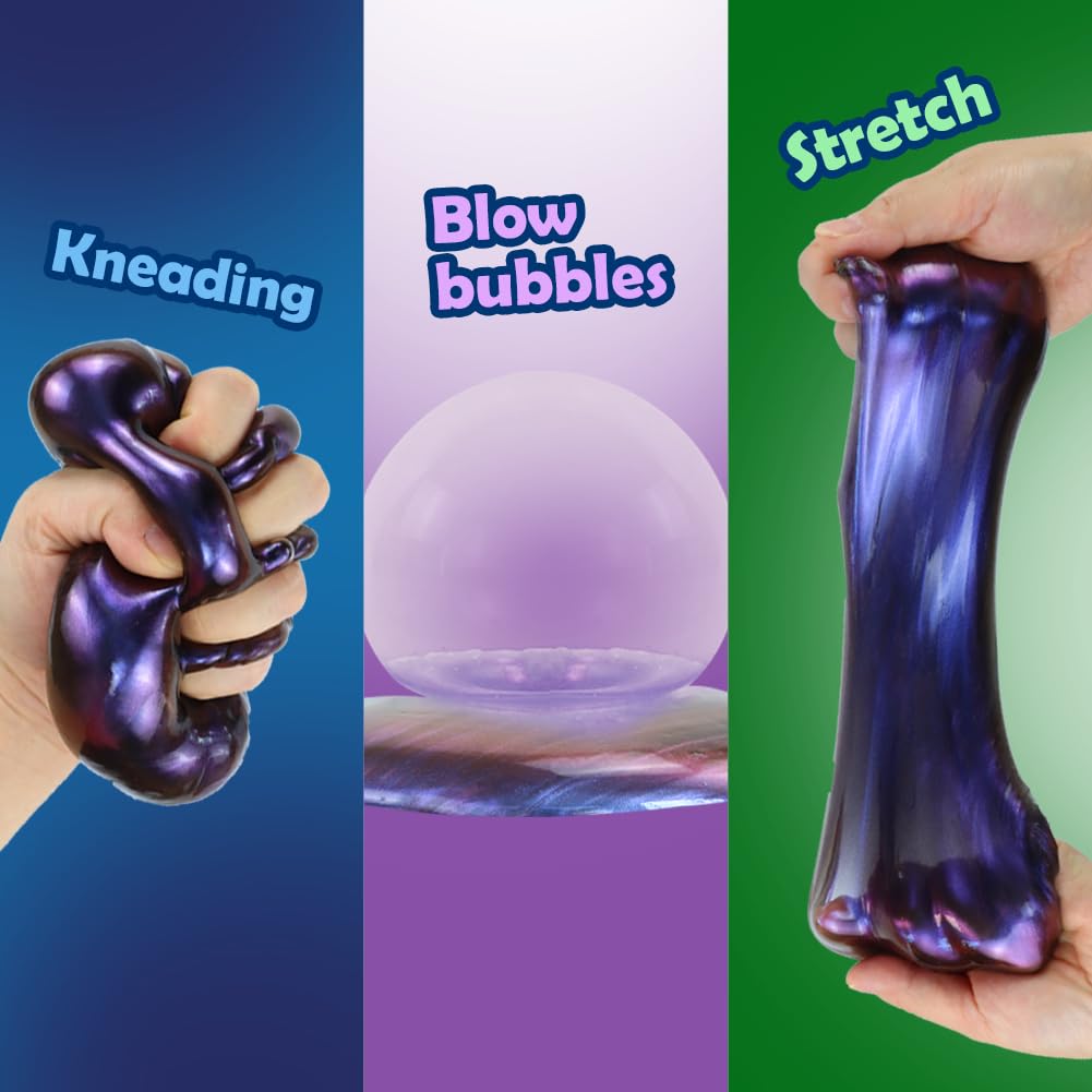 Waterelf Polyester Galaxy Slime - Big Egg Slime Toy For Kids Boys Girls Adults - Perfect For Party Favors, Stress Relief School