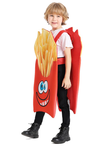 Seasons Halloween Costume Children Hamburg Costume French Fries Costume (French Fries Costume4-8T),Red,Medium