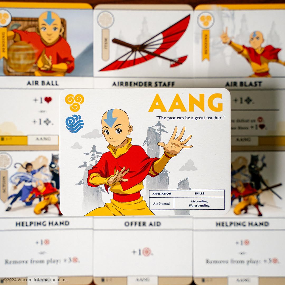 Avatar: The Last Airbender: Aang'S Destiny, Cooperative Deck Building Strategy Board Game, Play As Aang, Katara, Appa & More, Fun For Family Game Night, Ages 10+, 2-4 Players, 60 Minutes