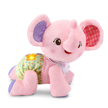 VTech Baby Explore and Crawl Elephant Plush Toy, Pink - Model 80-533250