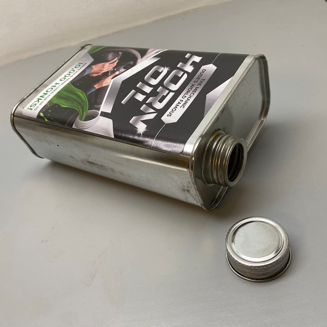 Horn Oil Gag Gift - Empty 32Oz Steel Tin - Funny Car Prank - Pranks And Gags For Adults - Have Your Friends Or Family Checking T