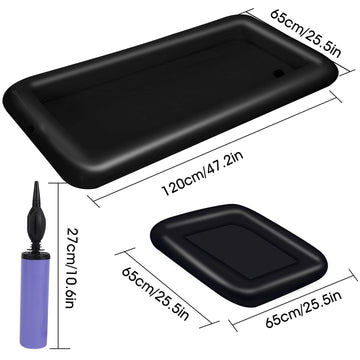 Inflatable Ice Serving Bar Pool Party Buffet Drink Cooler Floating Ice Tray Food Drink Containers for Summer Parties with Inflat