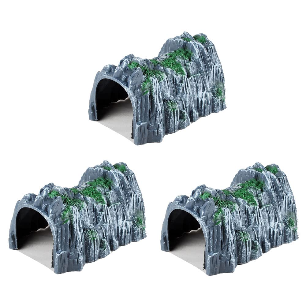 Nwfashion Model Scenery 1:160 Scale N Gauge Plastic Rockery Tunnel Track Train Accessories Toy (3Pcs)