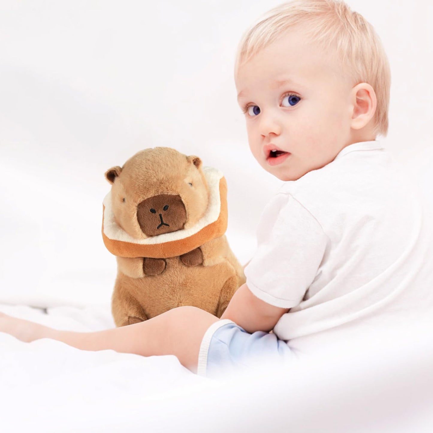 Chdblock Toast Capybara Plush, Cute Capybara Plush, Toast Removable Capybara Stuffed Animal Bread Capybara Plushies Toys Gifts F