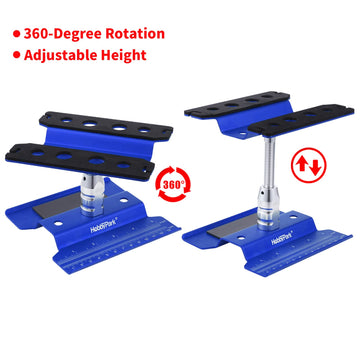 Hobbypark Aluminum RC Car Work Stand Repair Workstation 360 Degree Rotation Lift Or Lower, RC Hex Driver Tools 6-in-1 for 1/10 1