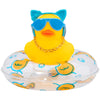Wonuu Car Duck Rubber Duck Car Ornaments Duck Car Dashboard Decorations With Cute Headband Swim Ring Necklace Sunglasses, B-Blue
